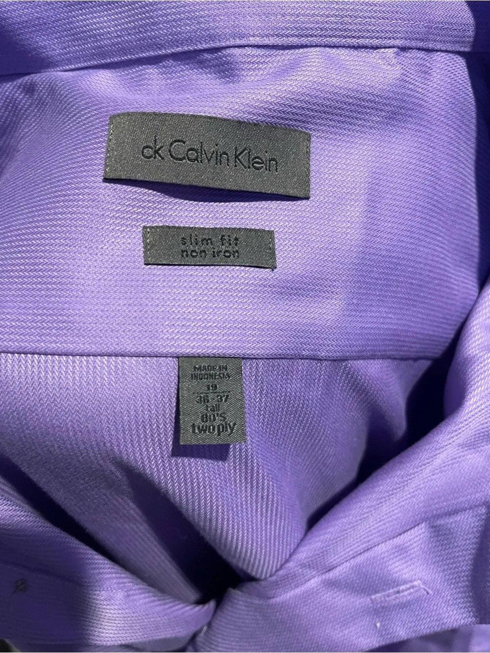 Calvin Klein Purple Long-Sleeve Dress Shirt - Picture 2 of 3